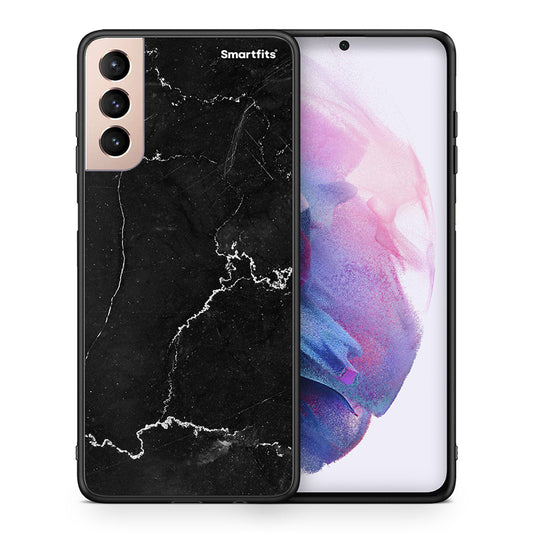 Θήκη Samsung S21+ Marble Black από τη Smartfits με σχέδιο στο πίσω μέρος και μαύρο περίβλημα | Samsung S21+ Marble Black case with colorful back and black bezels