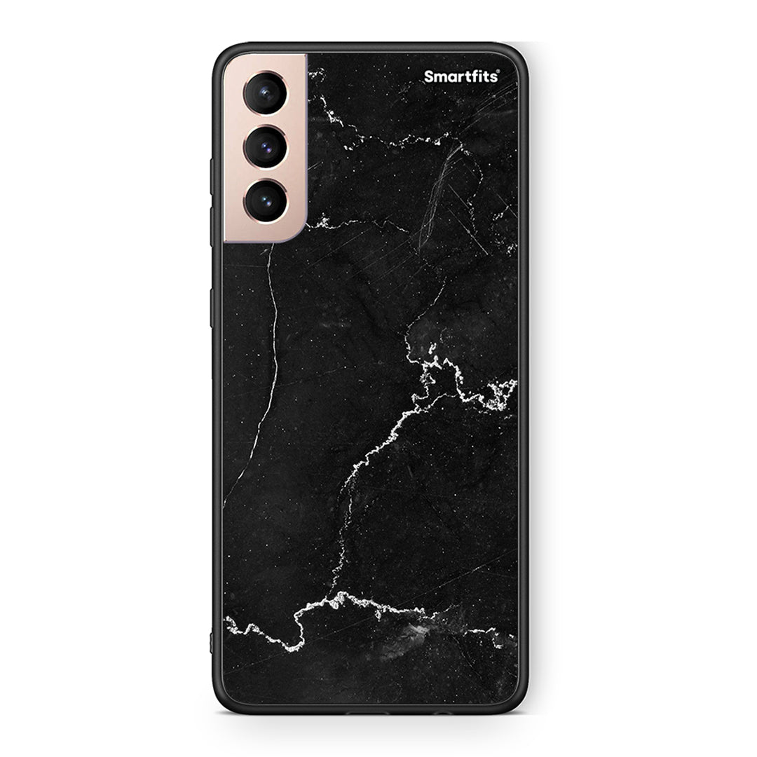 Samsung S21+ Marble Black θήκη από τη Smartfits με σχέδιο στο πίσω μέρος και μαύρο περίβλημα | Smartphone case with colorful back and black bezels by Smartfits