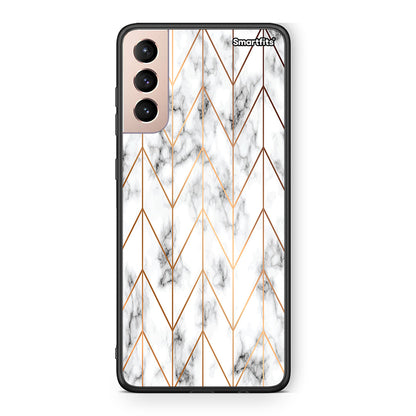 44 - Samsung S21+ Gold Geometric Marble case, cover, bumper