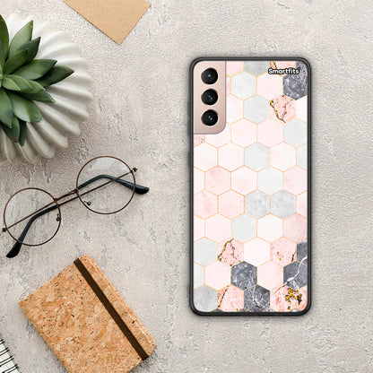 Marble Hexagon Pink - Samsung Galaxy S21+ θήκη