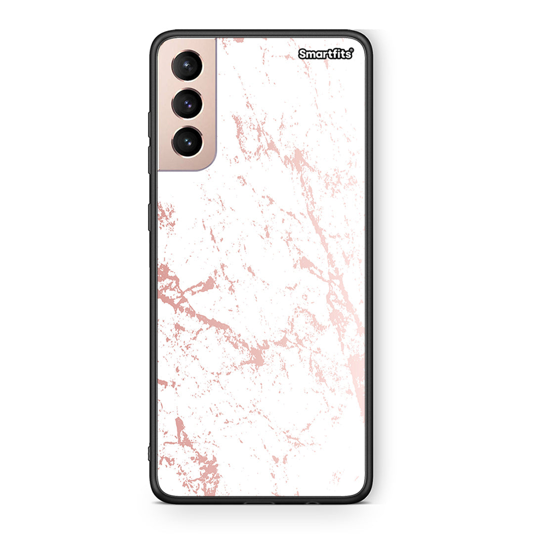 116 - Samsung S21+ Pink Splash Marble case, cover, bumper