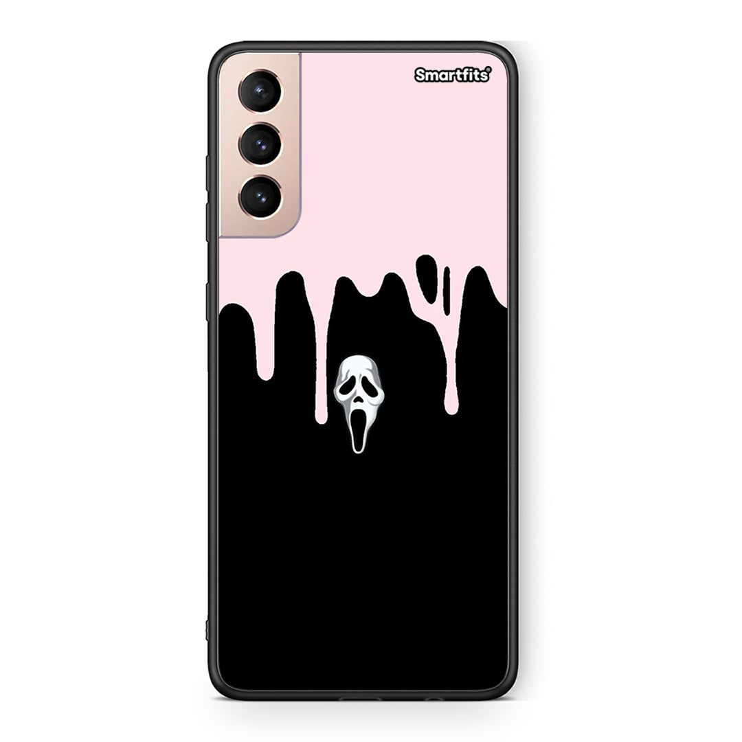 Samsung S21+ Melting Halloween Mask Θήκη από τη Smartfits με σχέδιο στο πίσω μέρος και μαύρο περίβλημα | Smartphone case with colorful back and black bezels by Smartfits