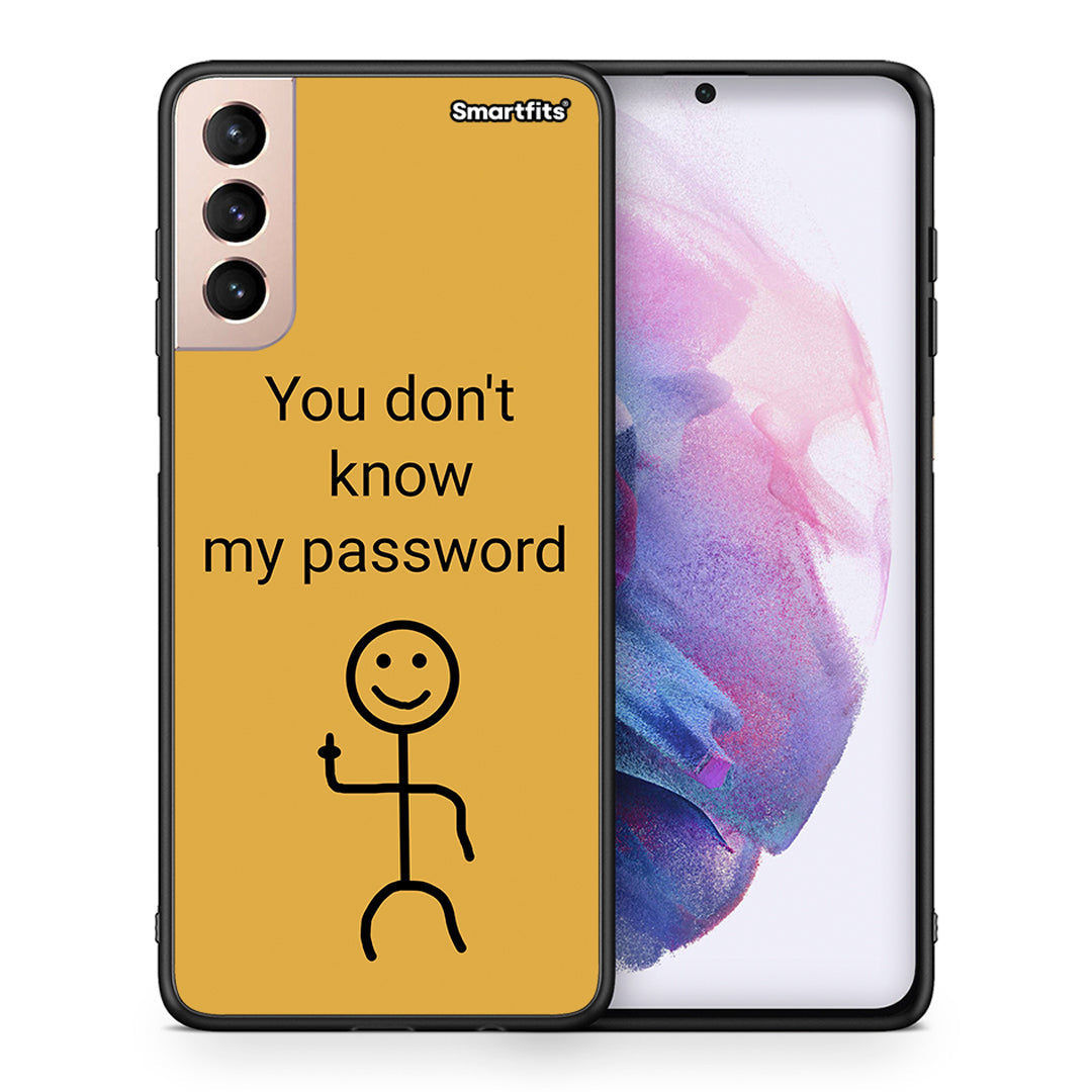 Θήκη Samsung S21+ My Password από τη Smartfits με σχέδιο στο πίσω μέρος και μαύρο περίβλημα | Samsung S21+ My Password case with colorful back and black bezels