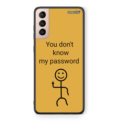 Samsung S21+ My Password Θήκη από τη Smartfits με σχέδιο στο πίσω μέρος και μαύρο περίβλημα | Smartphone case with colorful back and black bezels by Smartfits
