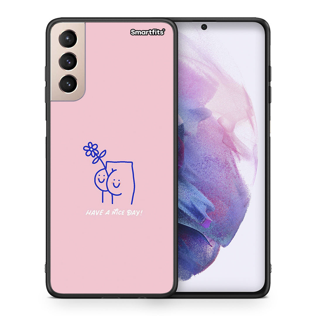 Θήκη Samsung S21+ Nice Day από τη Smartfits με σχέδιο στο πίσω μέρος και μαύρο περίβλημα | Samsung S21+ Nice Day case with colorful back and black bezels