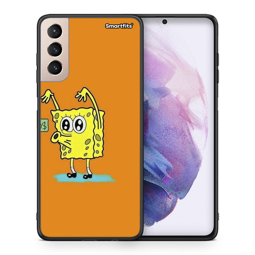 Θήκη Αγίου Βαλεντίνου Samsung S21+ No Money 2 από τη Smartfits με σχέδιο στο πίσω μέρος και μαύρο περίβλημα | Samsung S21+ No Money 2 case with colorful back and black bezels