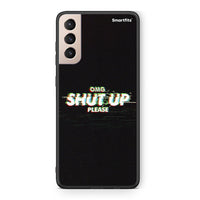 Thumbnail for Samsung S21+ OMG ShutUp θήκη από τη Smartfits με σχέδιο στο πίσω μέρος και μαύρο περίβλημα | Smartphone case with colorful back and black bezels by Smartfits
