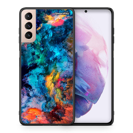 Θήκη Samsung S21+ Crayola Paint από τη Smartfits με σχέδιο στο πίσω μέρος και μαύρο περίβλημα | Samsung S21+ Crayola Paint case with colorful back and black bezels