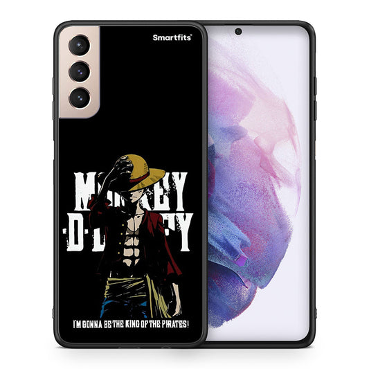 Θήκη Samsung S21+ Pirate King από τη Smartfits με σχέδιο στο πίσω μέρος και μαύρο περίβλημα | Samsung S21+ Pirate King case with colorful back and black bezels