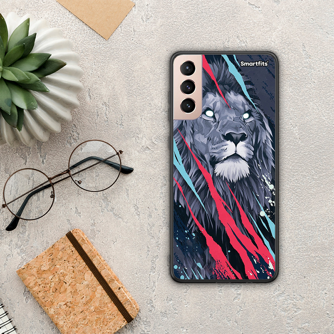 PopArt Lion Designer - Samsung Galaxy S21+ θήκη