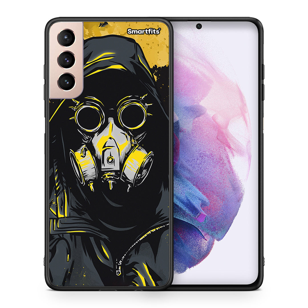 Θήκη Samsung S21+ Mask PopArt από τη Smartfits με σχέδιο στο πίσω μέρος και μαύρο περίβλημα | Samsung S21+ Mask PopArt case with colorful back and black bezels