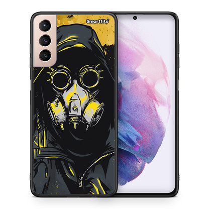 Θήκη Samsung S21+ Mask PopArt από τη Smartfits με σχέδιο στο πίσω μέρος και μαύρο περίβλημα | Samsung S21+ Mask PopArt case with colorful back and black bezels