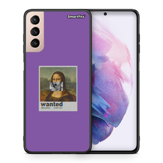 Θήκη Samsung S21+ Monalisa Popart από τη Smartfits με σχέδιο στο πίσω μέρος και μαύρο περίβλημα | Samsung S21+ Monalisa Popart case with colorful back and black bezels
