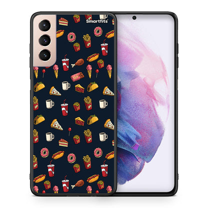 Θήκη Samsung S21+ Hungry Random από τη Smartfits με σχέδιο στο πίσω μέρος και μαύρο περίβλημα | Samsung S21+ Hungry Random case with colorful back and black bezels