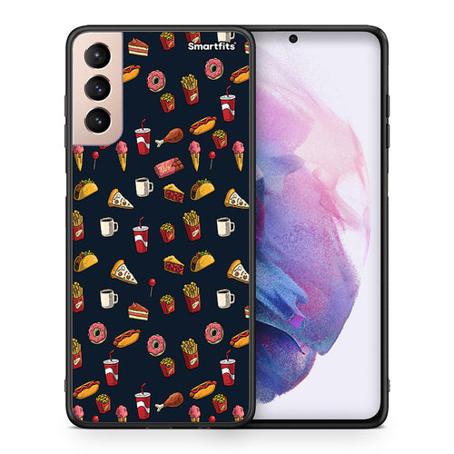 Θήκη Samsung S21+ Hungry Random από τη Smartfits με σχέδιο στο πίσω μέρος και μαύρο περίβλημα | Samsung S21+ Hungry Random case with colorful back and black bezels