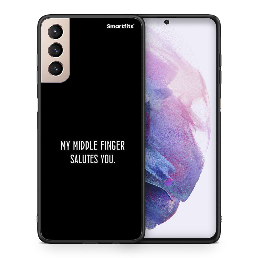 Θήκη Samsung S21+ Salute από τη Smartfits με σχέδιο στο πίσω μέρος και μαύρο περίβλημα | Samsung S21+ Salute case with colorful back and black bezels