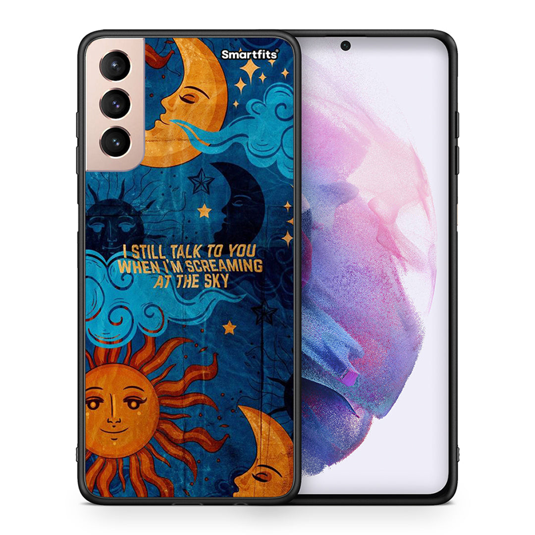 Θήκη Samsung S21+ Screaming Sky από τη Smartfits με σχέδιο στο πίσω μέρος και μαύρο περίβλημα | Samsung S21+ Screaming Sky case with colorful back and black bezels
