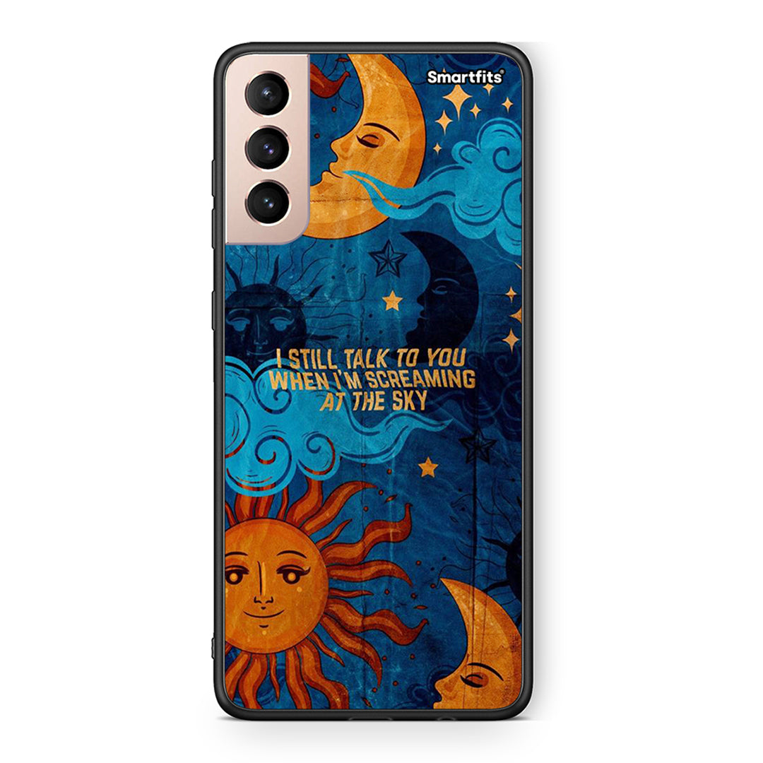 Samsung S21+ Screaming Sky θήκη από τη Smartfits με σχέδιο στο πίσω μέρος και μαύρο περίβλημα | Smartphone case with colorful back and black bezels by Smartfits
