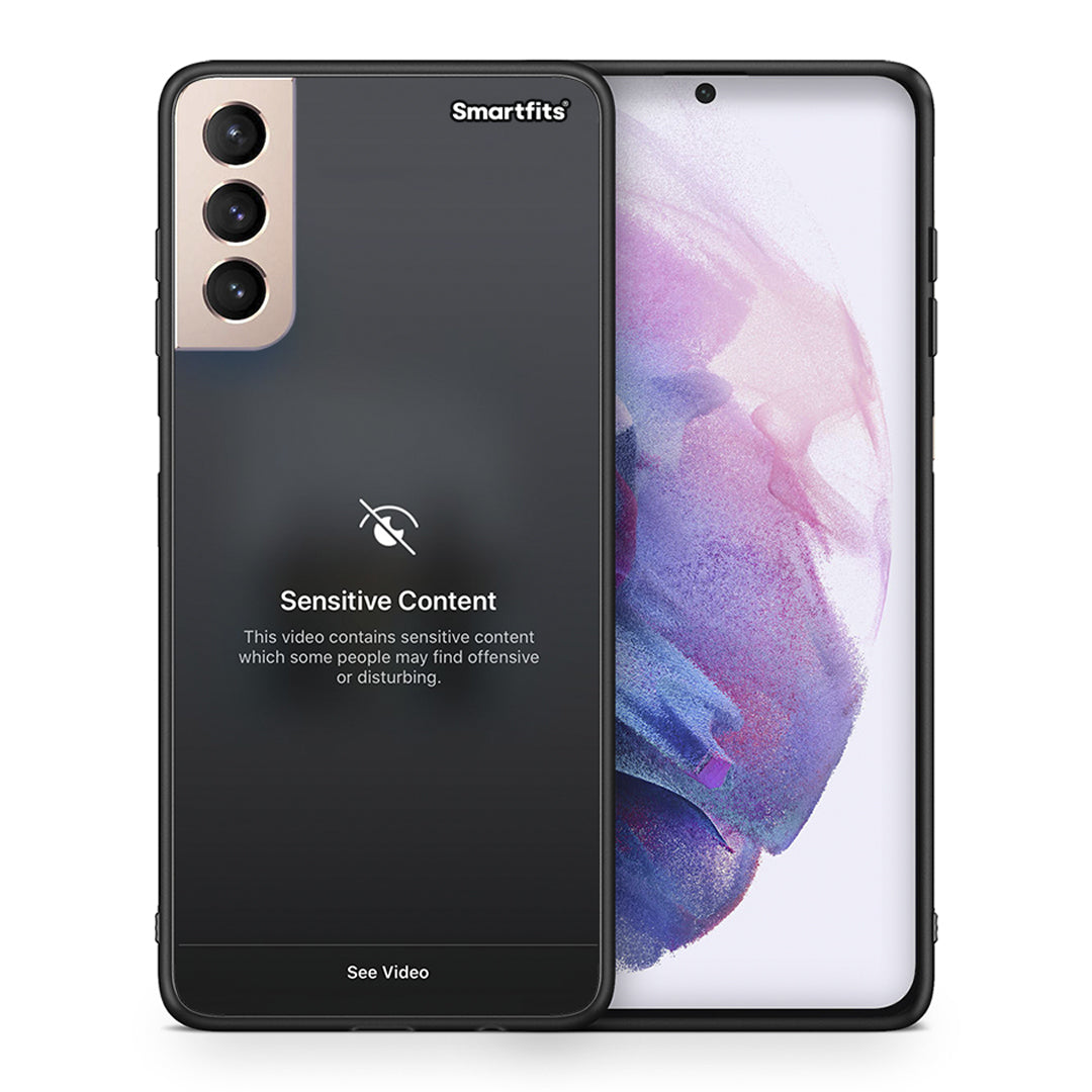 Θήκη Samsung S21+ Sensitive Content από τη Smartfits με σχέδιο στο πίσω μέρος και μαύρο περίβλημα | Samsung S21+ Sensitive Content case with colorful back and black bezels
