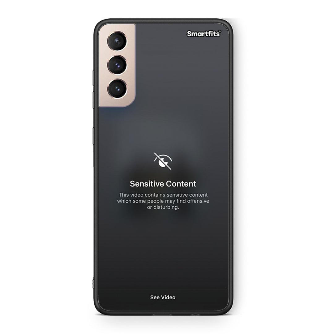 Samsung S21+ Sensitive Content θήκη από τη Smartfits με σχέδιο στο πίσω μέρος και μαύρο περίβλημα | Smartphone case with colorful back and black bezels by Smartfits