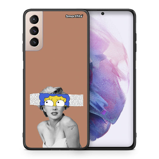 Θήκη Samsung S21+ Sim Merilyn από τη Smartfits με σχέδιο στο πίσω μέρος και μαύρο περίβλημα | Samsung S21+ Sim Merilyn case with colorful back and black bezels