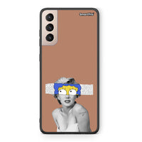 Thumbnail for Samsung S21+ Sim Merilyn θήκη από τη Smartfits με σχέδιο στο πίσω μέρος και μαύρο περίβλημα | Smartphone case with colorful back and black bezels by Smartfits