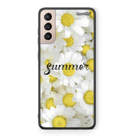 Thumbnail for Samsung S21+ Summer Daisies Θήκη από τη Smartfits με σχέδιο στο πίσω μέρος και μαύρο περίβλημα | Smartphone case with colorful back and black bezels by Smartfits