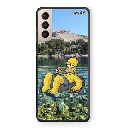 Samsung S21+ Summer Happiness Θήκη από τη Smartfits με σχέδιο στο πίσω μέρος και μαύρο περίβλημα | Smartphone case with colorful back and black bezels by Smartfits