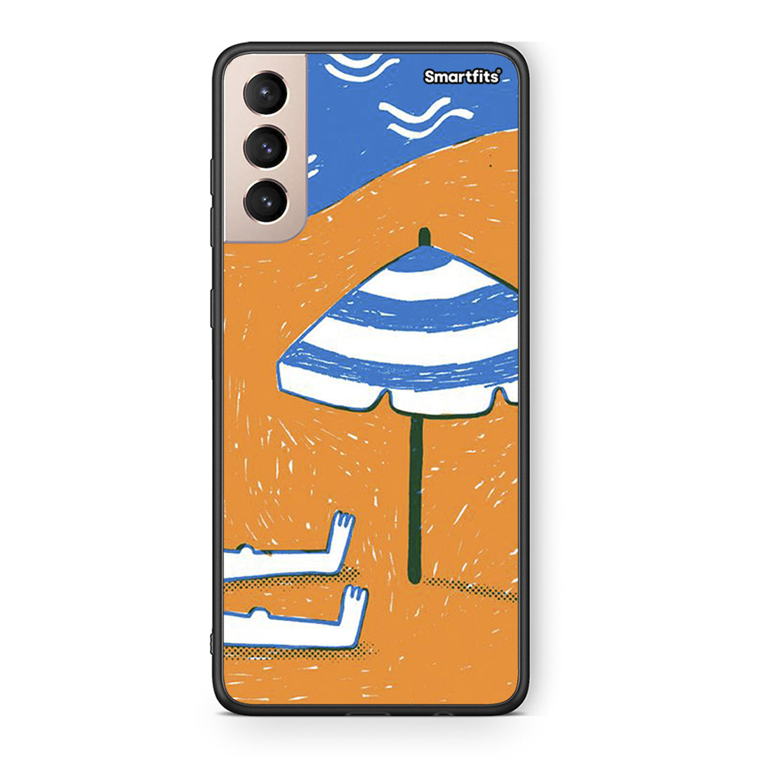 Samsung S21+ Summering Θήκη από τη Smartfits με σχέδιο στο πίσω μέρος και μαύρο περίβλημα | Smartphone case with colorful back and black bezels by Smartfits