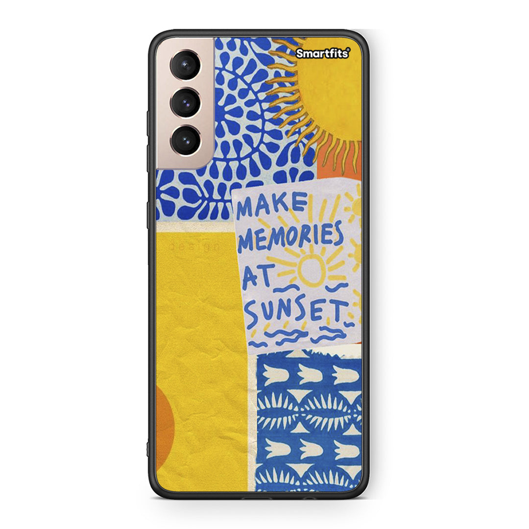 Samsung S21+ Sunset Memories Θήκη από τη Smartfits με σχέδιο στο πίσω μέρος και μαύρο περίβλημα | Smartphone case with colorful back and black bezels by Smartfits
