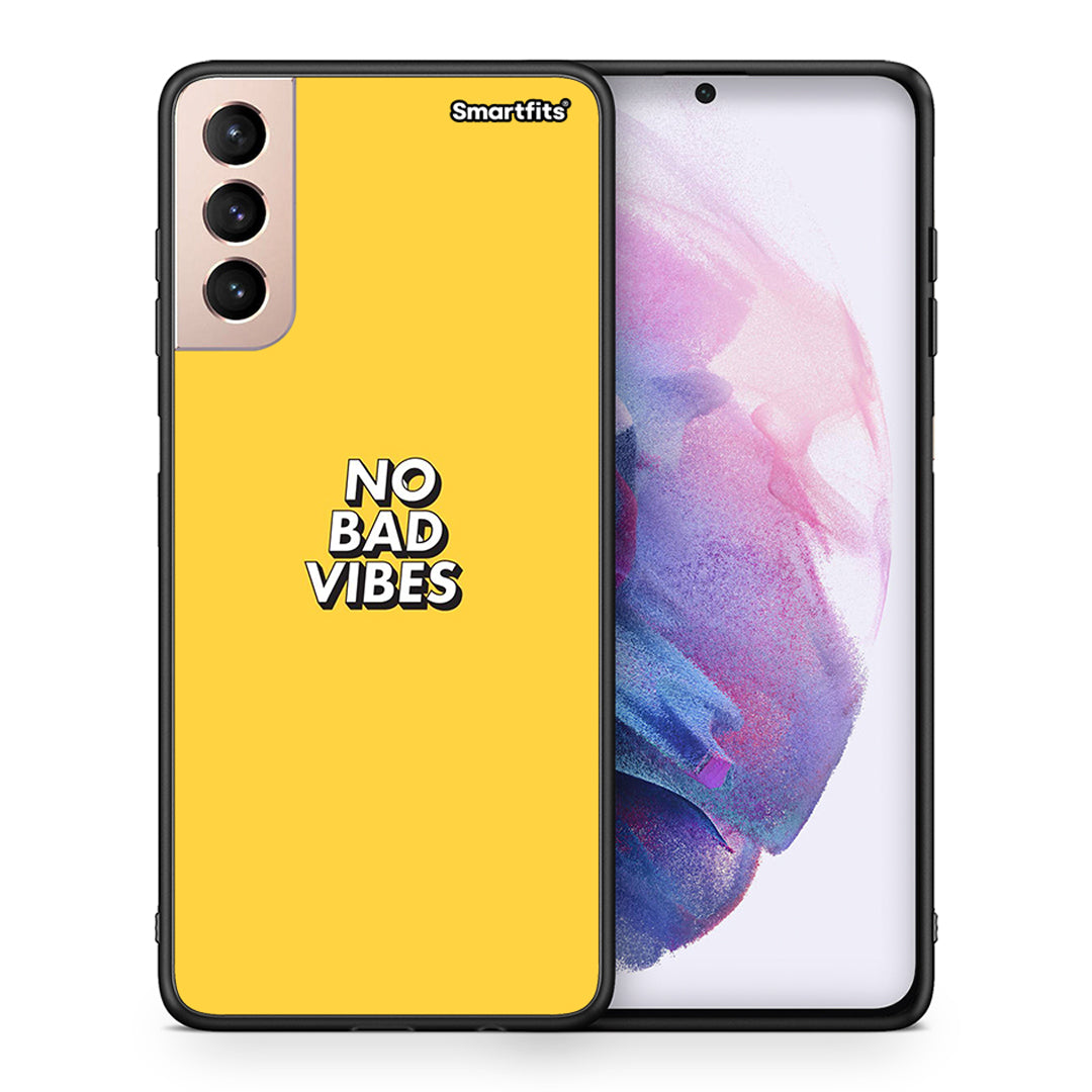 Θήκη Samsung S21+ Vibes Text από τη Smartfits με σχέδιο στο πίσω μέρος και μαύρο περίβλημα | Samsung S21+ Vibes Text case with colorful back and black bezels