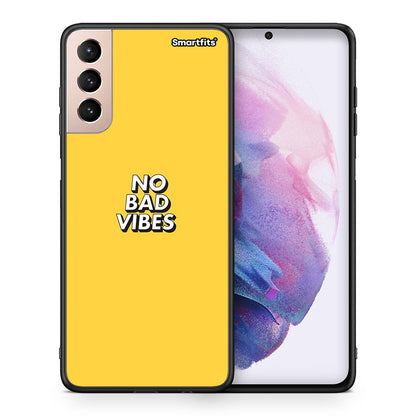 Θήκη Samsung S21+ Vibes Text από τη Smartfits με σχέδιο στο πίσω μέρος και μαύρο περίβλημα | Samsung S21+ Vibes Text case with colorful back and black bezels