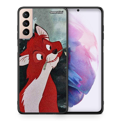 Θήκη Samsung S21+ Tod And Vixey Love 1 από τη Smartfits με σχέδιο στο πίσω μέρος και μαύρο περίβλημα | Samsung S21+ Tod And Vixey Love 1 case with colorful back and black bezels