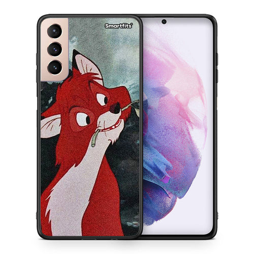 Θήκη Samsung S21+ Tod And Vixey Love 1 από τη Smartfits με σχέδιο στο πίσω μέρος και μαύρο περίβλημα | Samsung S21+ Tod And Vixey Love 1 case with colorful back and black bezels