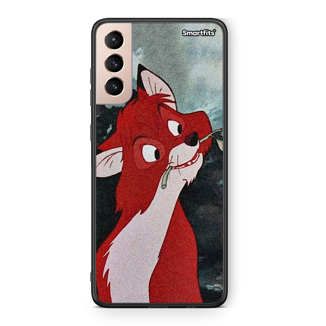 Samsung S21+ Tod And Vixey Love 1 θήκη από τη Smartfits με σχέδιο στο πίσω μέρος και μαύρο περίβλημα | Smartphone case with colorful back and black bezels by Smartfits