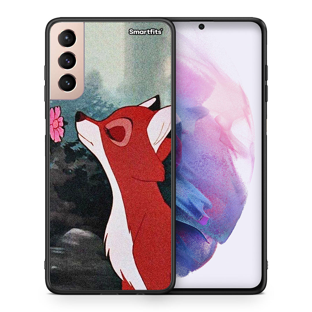 Θήκη Samsung S21+ Tod And Vixey Love 2 από τη Smartfits με σχέδιο στο πίσω μέρος και μαύρο περίβλημα | Samsung S21+ Tod And Vixey Love 2 case with colorful back and black bezels