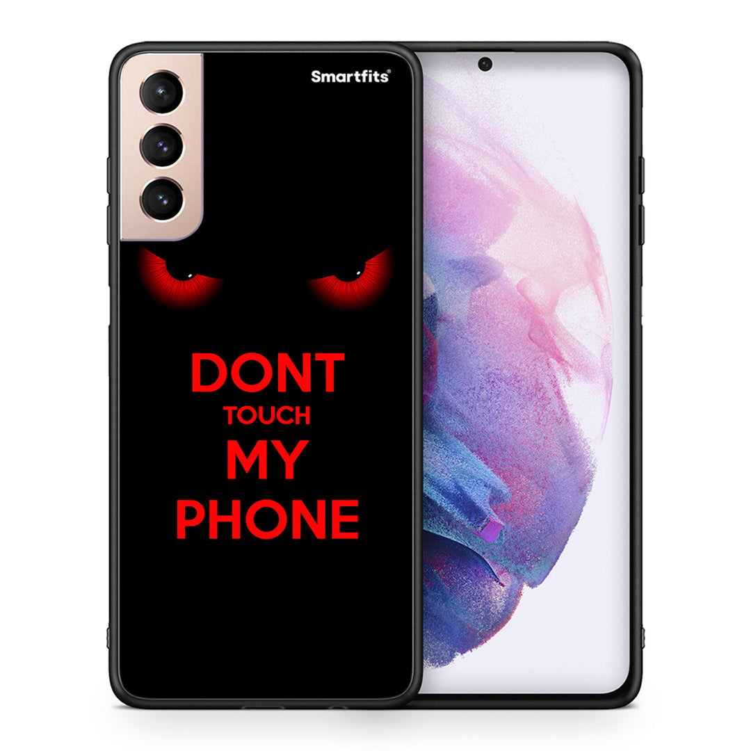 Θήκη Samsung S21+ Touch My Phone από τη Smartfits με σχέδιο στο πίσω μέρος και μαύρο περίβλημα | Samsung S21+ Touch My Phone case with colorful back and black bezels