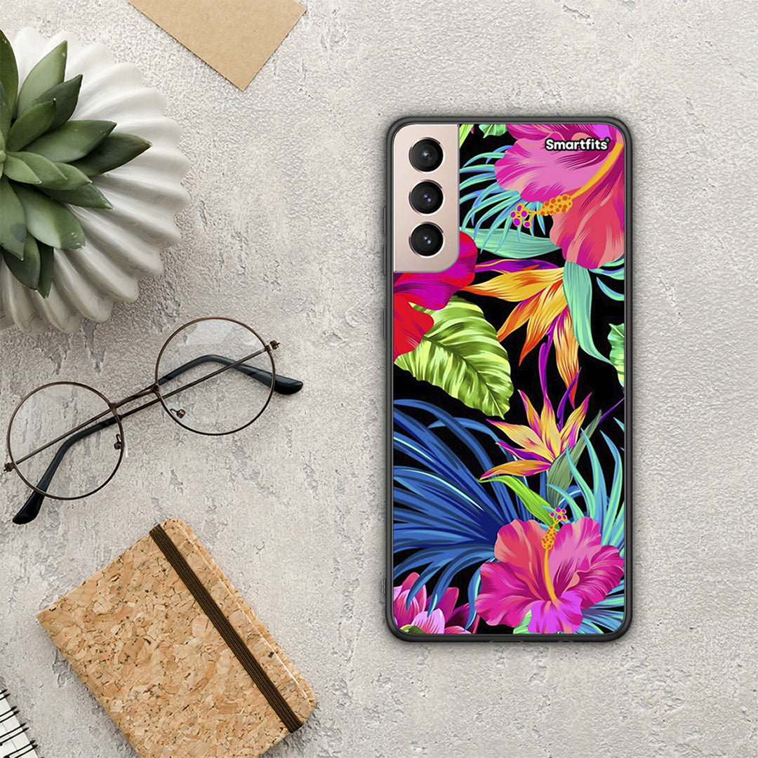 Tropical Flowers - Samsung Galaxy S21+ θήκη