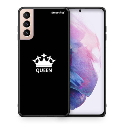 Θήκη Samsung S21+ Queen Valentine από τη Smartfits με σχέδιο στο πίσω μέρος και μαύρο περίβλημα | Samsung S21+ Queen Valentine case with colorful back and black bezels