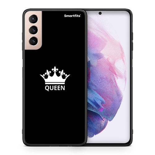 Θήκη Samsung S21+ Queen Valentine από τη Smartfits με σχέδιο στο πίσω μέρος και μαύρο περίβλημα | Samsung S21+ Queen Valentine case with colorful back and black bezels