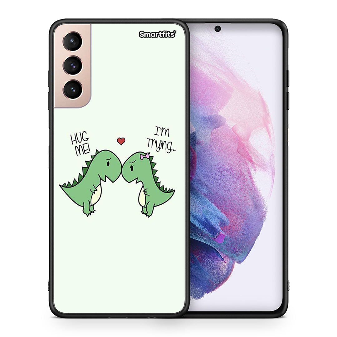 Θήκη Samsung S21+ Rex Valentine από τη Smartfits με σχέδιο στο πίσω μέρος και μαύρο περίβλημα | Samsung S21+ Rex Valentine case with colorful back and black bezels