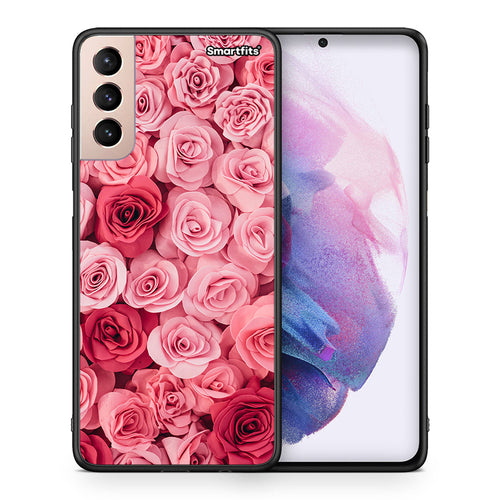 Θήκη Samsung S21+ RoseGarden Valentine από τη Smartfits με σχέδιο στο πίσω μέρος και μαύρο περίβλημα | Samsung S21+ RoseGarden Valentine case with colorful back and black bezels