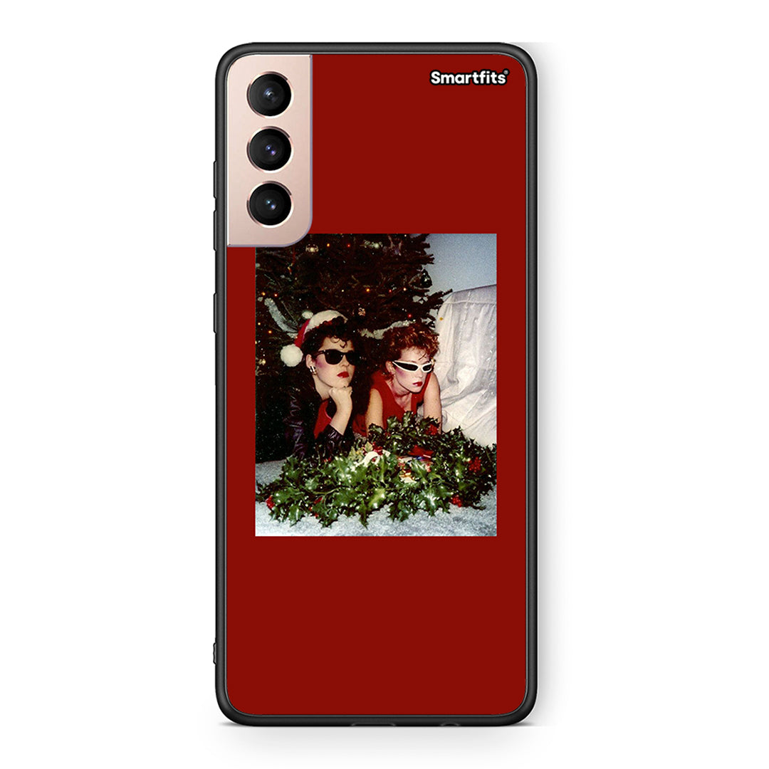 Samsung S21+ Waiting For Xmas θήκη από τη Smartfits με σχέδιο στο πίσω μέρος και μαύρο περίβλημα | Smartphone case with colorful back and black bezels by Smartfits