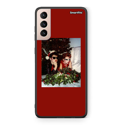 Samsung S21+ Waiting For Xmas θήκη από τη Smartfits με σχέδιο στο πίσω μέρος και μαύρο περίβλημα | Smartphone case with colorful back and black bezels by Smartfits