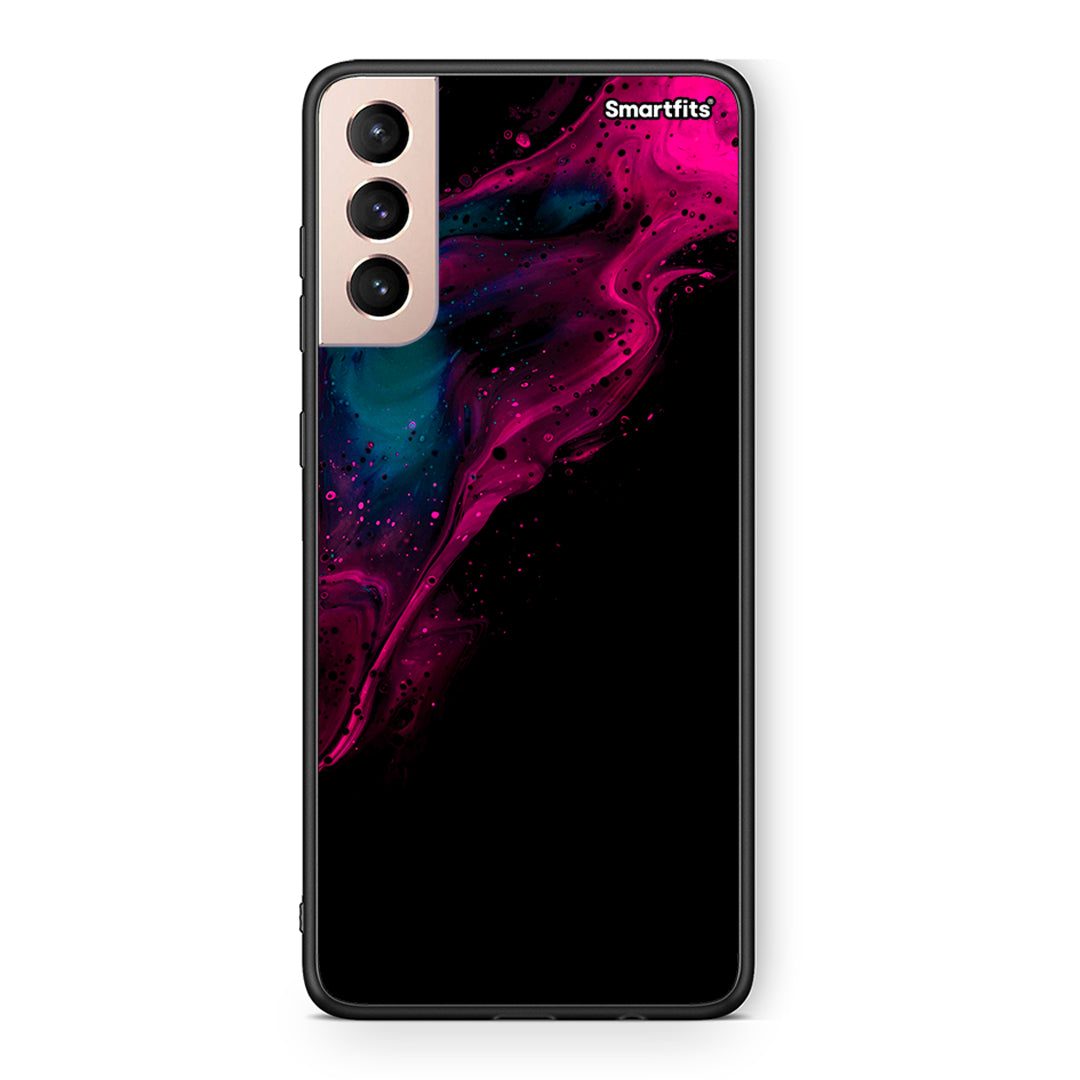 4 - Samsung S21+ Pink Black Watercolor case, cover, bumper