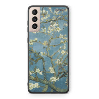 Thumbnail for Samsung S21+ White Blossoms θήκη από τη Smartfits με σχέδιο στο πίσω μέρος και μαύρο περίβλημα | Smartphone case with colorful back and black bezels by Smartfits