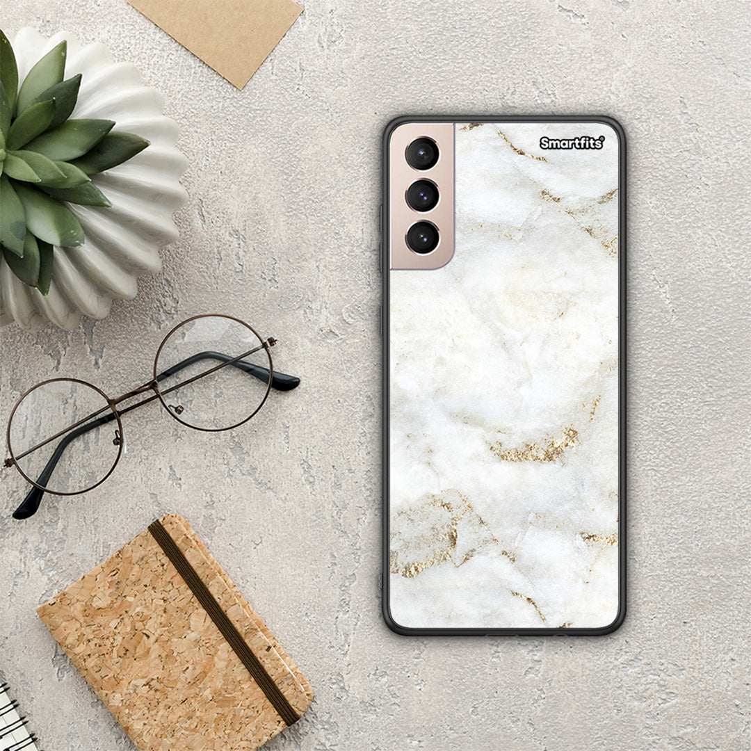 White Gold Marble - Samsung Galaxy S21+ θήκη