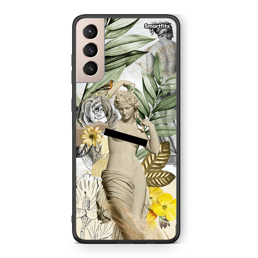 Samsung S21+ Woman Statue θήκη από τη Smartfits με σχέδιο στο πίσω μέρος και μαύρο περίβλημα | Smartphone case with colorful back and black bezels by Smartfits