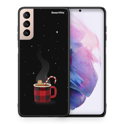 Θήκη Samsung S21+ Xmas Bathing από τη Smartfits με σχέδιο στο πίσω μέρος και μαύρο περίβλημα | Samsung S21+ Xmas Bathing case with colorful back and black bezels