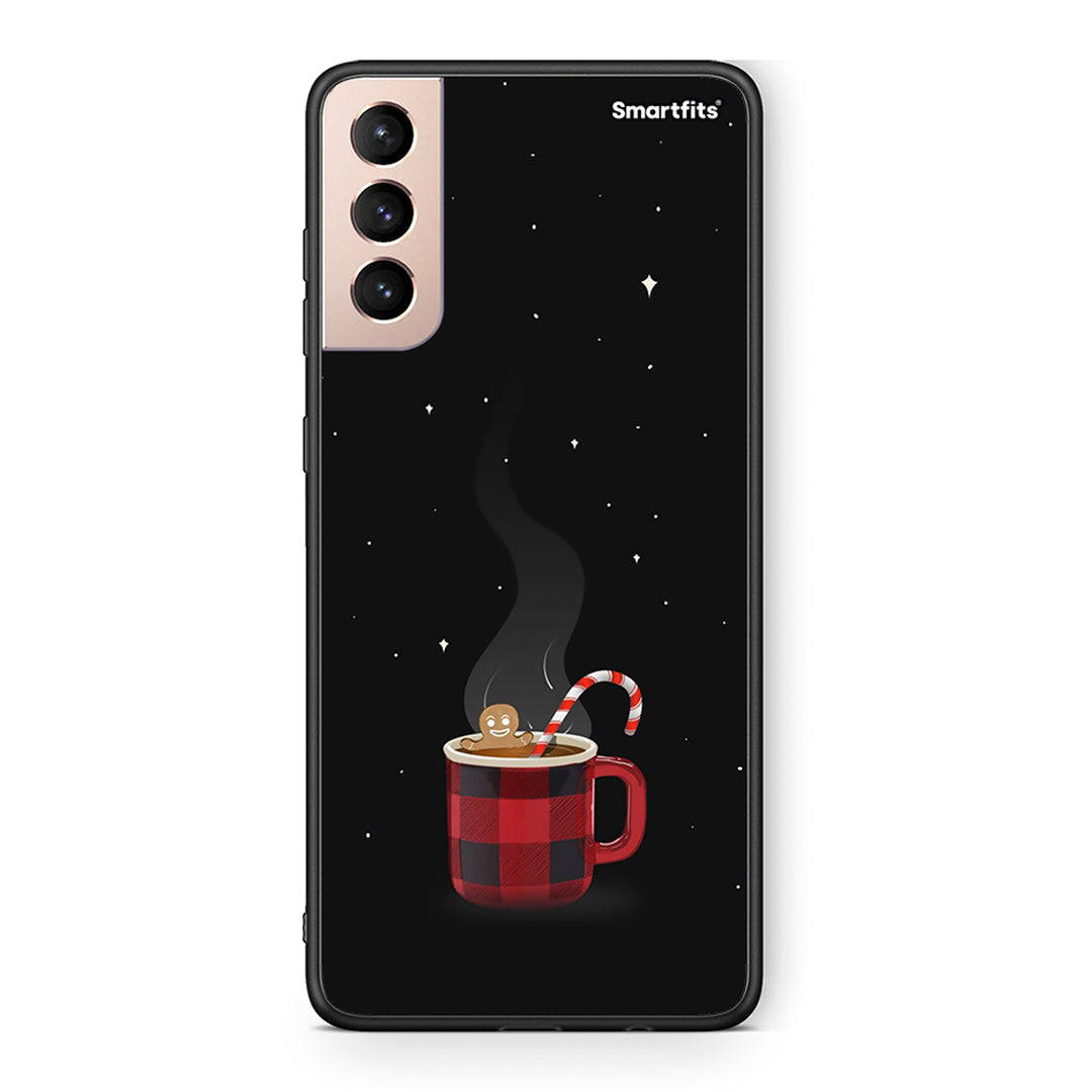 Samsung S21+ Xmas Bathing θήκη από τη Smartfits με σχέδιο στο πίσω μέρος και μαύρο περίβλημα | Smartphone case with colorful back and black bezels by Smartfits